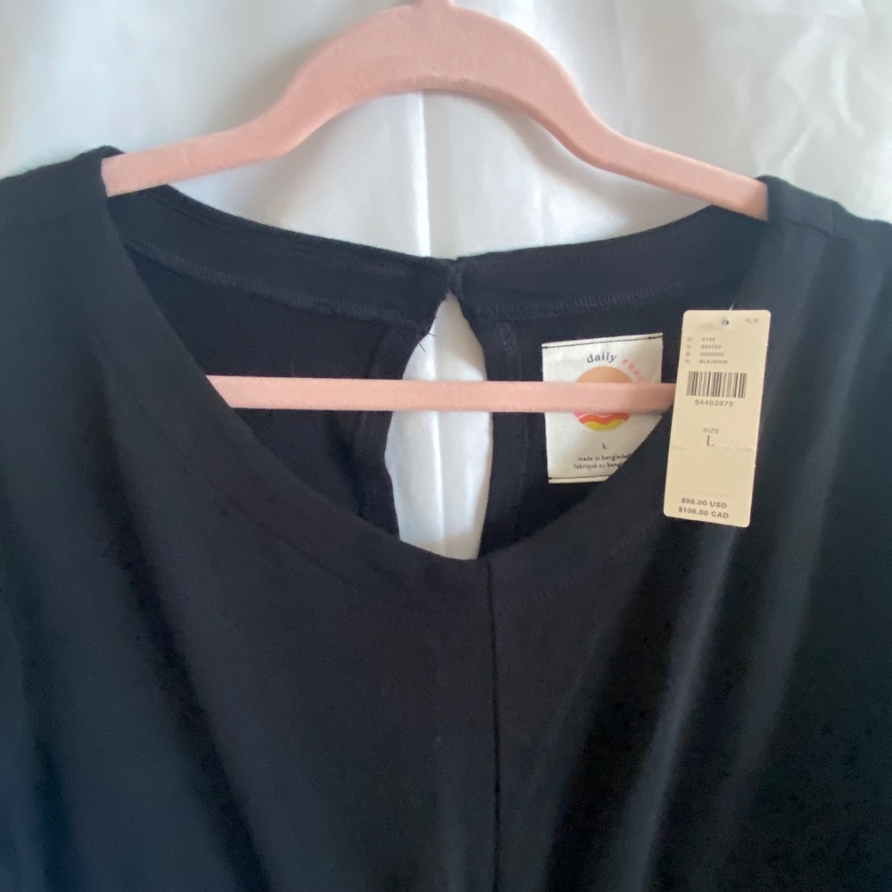 Anthropologie Daily Practice Midi Twist-Front Dress - Black - Picture 3 of 5